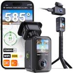 Vantrue E360 ACE 3 Channel WiFi Dash Cam, Dual STARVIS 2, 2.7K Front Rear Inside Dashcam, Handheld Action Camera, HDR, IR Night Vision, Voice Control, GPS, 24/7 Parking Mode, Support LTE & 1TB Max