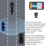 AlienRider M12S Motorcycle 77G Millimeter Wave Radar Blind Spot Warning,Dash cam Front and Rear,Wireless CarPlay/Android Auto,Wired Remote,Night Vision,TPMS,G-Sensor,1080P(Host+Tpms+Cameras+Radar)