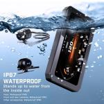 Motorcycle Dash Cam,2K+2K Front and Rear Camera HD Motorcycle DVR, 6.25-inch Touch Screen, Carplay GPS Navigation,IP67 Waterproof, WiFi, Bluetooth, Starvis Night Vision, G-Sensor, Free 128GB TF Card