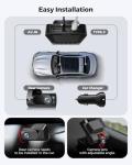 Dash Cam Front and Rear: 4K+1080P FHD Dual Dash Camera for Cars with Night Vision, 2 Channel HDR Dash Camera, 24H Parking Mode Car Camera, Built-in GPS, WiFi 6, Free 64GB Card