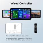 AlienRider M12S Motorcycle 77G Millimeter Wave Radar Blind Spot Warning,Dash cam Front and Rear,Wireless CarPlay/Android Auto,Wired Remote,Night Vision,TPMS,G-Sensor,1080P(Host+Tpms+Cameras+Radar)