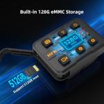 HFK HM502 Motorcycle Dash Cam Front and Rear, 1080P + 1080P Motorcycle Camera, IP67 Waterproof, 5G WiFi, 150° Wide Angle, Night Vision, G-Sensor, Built in eMMC 128GB Storage, Support 512GB Max