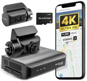 BlackVue DR970X Box-2CH Plus Dash Cam | Secure Box Unit + 2 Small Cameras (4K-Full HD), STARVIS 2 Sensor, Parking Mode, Up to 512GB, Wi-Fi, GPS, Cloud Features, Optional LTE Dashcam (512GB)