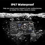 HFK HM603 Motorcycle Dash Cam Front and Rear, 2K Dual Motorcycle Camera, 3" Screen Display, GPS Navigation, Tire Pressure Monitoring, IP67 Waterproof, 5G WiFi, G-Sensor, Built in eMMC 128GB Storage