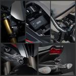 HFK HM201 Motorcycle Dash Cam, 1080P +1080P Motorcycle Camera Front and Rear, Stealth Design, IP67 Waterproof, 5G WiFi, Loop Recording, G-Sensor, Built in eMMC 64GB Storage, Support 512GB Max