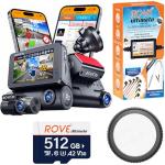 ROVE R3 Dash Cam | Hardwire Kit | 512GB Micro SD Card | CPL Filter