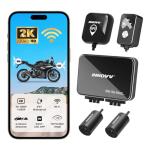 INNOVV K7 Motorcycle Dash Cam, 2K + 2K Front and Rear Camera with EIS Anti-Shake, Motorcycle DashCam with 24hr Sentry Mode, Emerg Auto Save GPS, App Connect, IP67 Waterproof, Max Support 512 GB
