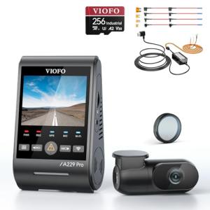 【Bundle: VIOFO A229 Pro 2CH + 256GB Card + HK4 with 8pcs Fuse Tap】 VIOFO A229 Pro 4K HDR Dash Cam, Dual STARVIS 2 IMX678 IMX675, 4K+2K Front and Rear Car Camera, 2 Channel with HDR, 5GHz WiFi GPS
