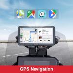INNOVV N1Pro Motorcycle Carplay Dash Cam, 6" Touch Screen Support Android Auto & iOS, 1080P + 1080P Front and Rear Camera with GPS Navigation, Music, 5.8G Wi-Fi, IP67 Waterproof, App Connect