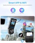 ONDASHCAM Dash Cam, 360° Dash Cam Front and Rear Inside, 4K/2.5K UHD Dash Camera for Cars, Night Vision, Built-in 5G WiFi & GPS, G-Sensor, 185° Wide Angle, HDR, Parking Mode, Support 512GB Max