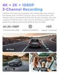 【Bundle: VIOFO A229 Pro 3CH + Remote Control + HK4 Hardwire Kit with 8pcs Fuse Tap】 3 Channel 4K HDR Dash Cam, Dual STARVIS 2 Sensors, 4K+2K+1080P Front Inside and Rear Car Camera