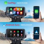 INNOVV N1Pro Motorcycle Carplay Dash Cam, 6" Touch Screen Support Android Auto & iOS, 1080P + 1080P Front and Rear Camera with GPS Navigation, Music, 5.8G Wi-Fi, IP67 Waterproof, App Connect