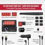 Cobra SC 250R Smart Dual View Front and Rear Dash Cam + Cobra Full HD (1080P) Cabin-View Accessory Camera (FV-CV2)