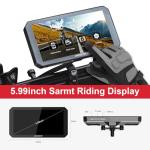 INNOVV N1Pro Motorcycle Carplay Dash Cam, 6" Touch Screen Support Android Auto & iOS, 1080P + 1080P Front and Rear Camera with GPS Navigation, Music, 5.8G Wi-Fi, IP67 Waterproof, App Connect