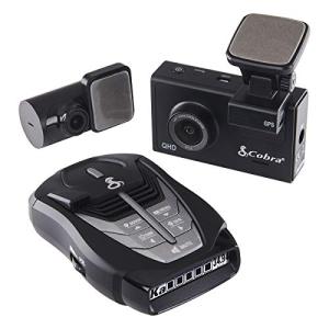 Cobra SC 200D Smart Dash Cam and RAD 480i Laser Radar Detector – QHD+ 1600P Video Recording, Voice Commands, Included Rear-View Cam, Bluetooth Connectivity, LaserEye Front and Rear Detection, Black