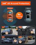 【Bundle: Vantrue N5 4 Channel WiFi Dash Cam + Hardwire Kit + CPL Filter + Remote Control】 2.7K+1080P*3 Front Rear Inside Camera with Side View, STARVIS 2, Voice Control, GPS, 24H Parking Mode