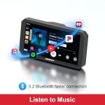 INNOVV N1Pro Motorcycle Carplay Dash Cam, 6" Touch Screen Support Android Auto & iOS, 1080P + 1080P Front and Rear Camera with GPS Navigation, Music, 5.8G Wi-Fi, IP67 Waterproof, App Connect