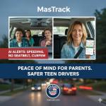 MasTrack 4G AI Dash Cam (4 Channel): Smarter Live Connectivity with Greater Visibility- User Friendly Dash Camera - Track Your Family Anywhere - GPS - Wireless Car Accessories