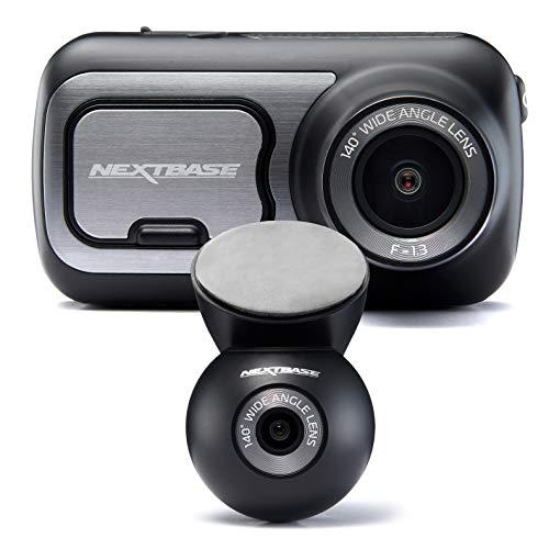 Nextbase 422GW Dash Cam Front and Rear Camera with App- Full 1440p/30fps Quad HD Small in Car- WiFi Bluetooth GPS- Alexa Voice Control- Parking Mode Night Vision- 280/360 Degree Dual 6 Lane Recording