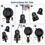 Suction Cup Dash Cam Mount for Windshield & Dashboard