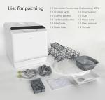Hermitlux Portable Countertop Dishwasher with 5 Programs