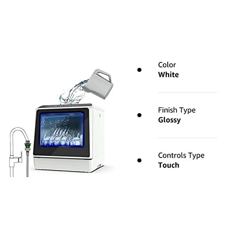 Getue Portable Countertop Dishwasher with 5 Programs