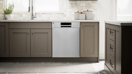 Kenmore 24" Built-in Stainless Steel Tub Dishwasher EasyFlex 3rd, SmartWash, UltraWash Plus, TurboDry, and Adjustable Rack, Energy Star Certified, Fingerprint Resistant