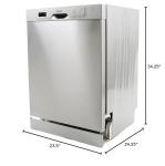 Avanti DWF24V3S 24-Inch Built-In Dishwasher, Stainless Steel