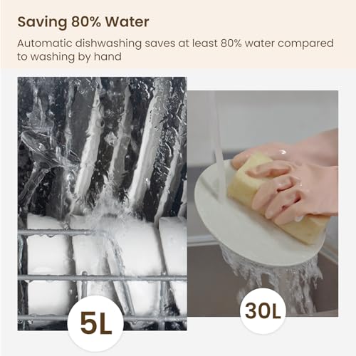 Portable Countertop Dishwasher with 5L Water Tank