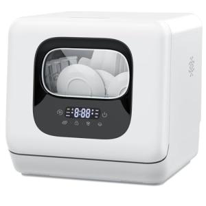 Joy Pebble Countertop Portable Dishwasher, 28 Pieces, 6 Programs