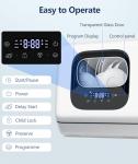 Joy Pebble Countertop Portable Dishwasher, 28 Pieces, 6 Programs