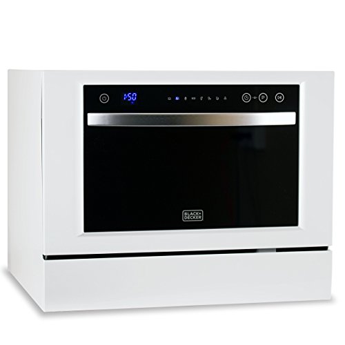 BLACK+DECKER BCD6W 6 Place Setting Portable Compact Dishwasher