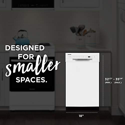 Compact Frigidaire Front Control Dishwasher in White