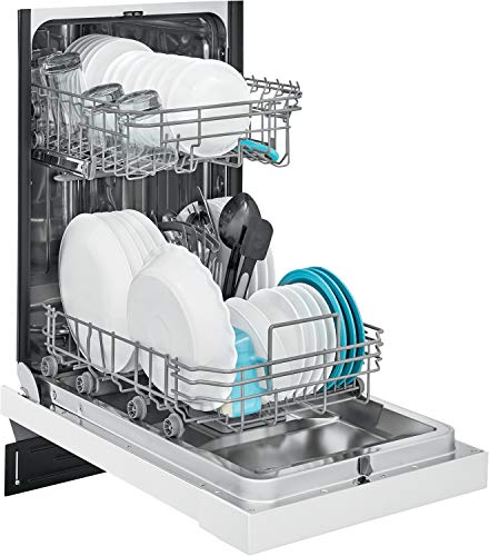 Compact Frigidaire Front Control Dishwasher in White