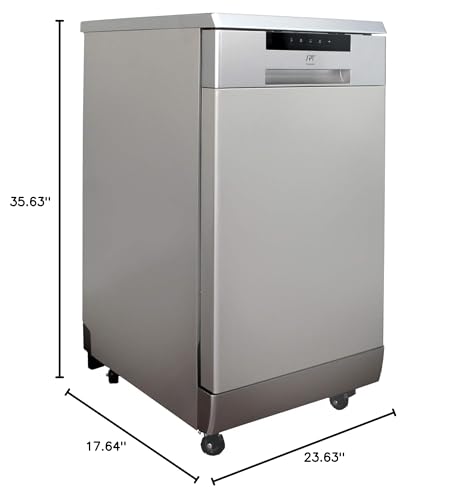 SPT Portable Stainless Steel Dishwasher with 6 Wash Programs