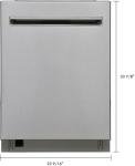 Kenmore 24" Built-In Dishwasher - UltraWash Plus, SmartWash, Accela Wash, Sanitize Rinse, TurboDry, and Removable Third Rack - 15 Place Settings - 49 DBA - ENERGY STAR Certified - Stainless Steel