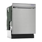 SHARP SDW6757ES Slide-In Dishwasher, Stainless Steel Finish, 24" Wide, Soil Sensors, Premium White LED Interior Lighting, Smooth Glide Rails, Heated Dry Option, Responsive Wash Cycles, Power Wash Zone