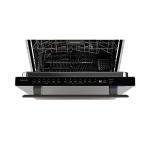 SHARP SDW6757ES Slide-In Dishwasher, Stainless Steel Finish, 24" Wide, Soil Sensors, Premium White LED Interior Lighting, Smooth Glide Rails, Heated Dry Option, Responsive Wash Cycles, Power Wash Zone