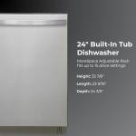 Kenmore 22-14625 24" Built-In Dishwasher - Quiet Tub with TurboDry, Leak, & SmartWash Soil Detection - 15 Place Settings - 49 DBA - ENERGY STAR Certified - Fingerprint Resistant Stainless Steel