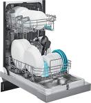 FRIGIDAIRE 18 in. ADA Compact Front Control Dishwasher in Stainless Steel with Dual Spray Arms, 52 dBA, includes room-of-choice delivery