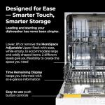 Kenmore 24" Built-in Stainless Steel Tub Dishwasher EasyFlex 3rd, SmartWash, UltraWash Plus, TurboDry, and MoreSpace Adjustable Rack, Energy Star Certified, White