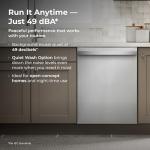 Kenmore 22-14625 24" Built-In Dishwasher - Quiet Tub with TurboDry, Leak, & SmartWash Soil Detection - 15 Place Settings - 49 DBA - ENERGY STAR Certified - Fingerprint Resistant Stainless Steel
