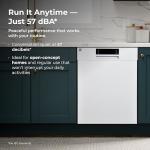 Kenmore 24" Built-in Stainless Steel Tub Dishwasher EasyFlex 3rd, SmartWash, UltraWash Plus, TurboDry, and MoreSpace Adjustable Rack, Energy Star Certified, White