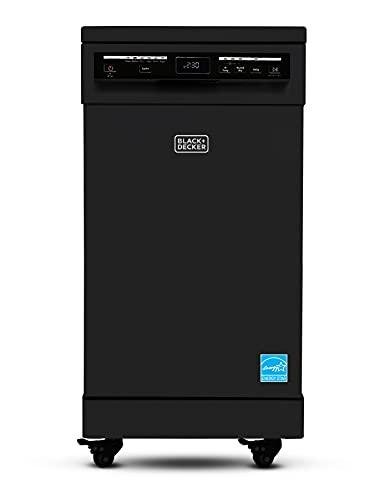 BLACK+DECKER 18-Inch Portable Dishwasher, 8 Settings
