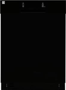 Kenmore 24" Built-in Stainless Steel Tub Dishwasher EasyFlex 3rd, SmartWash, UltraWash Plus, TurboDry, and MoreSpace Adjustable Rack, Energy Star Certified, Black
