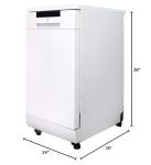 SPT SD-9263WA 18″ Wide Portable Dishwasher with ENERGY STAR, 6 Wash Programs, 8 Place Settings and Stainless Steel Tub – White