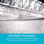 Kenmore 24" Built-in Stainless Steel Tub Dishwasher EasyFlex 3rd, SmartWash, UltraWash Plus, TurboDry, and MoreSpace Adjustable Rack, Energy Star Certified, Black