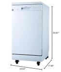 Danby Portable Dishwasher with Front Controls, White