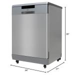 SPT SD-6513SSB 24″ Wide Portable Dishwasher with ENERGY STAR, 6 Wash Programs, 10 Place Settings and Stainless Steel Tub – Stainless