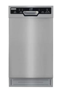 SPT SD-9254SSB 18″ Wide Built-In Stainless Steel Dishwasher w/Heated Drying, ENERGY STAR, 6 Wash Programs, 8 Place Settings and Stainless Steel Tub